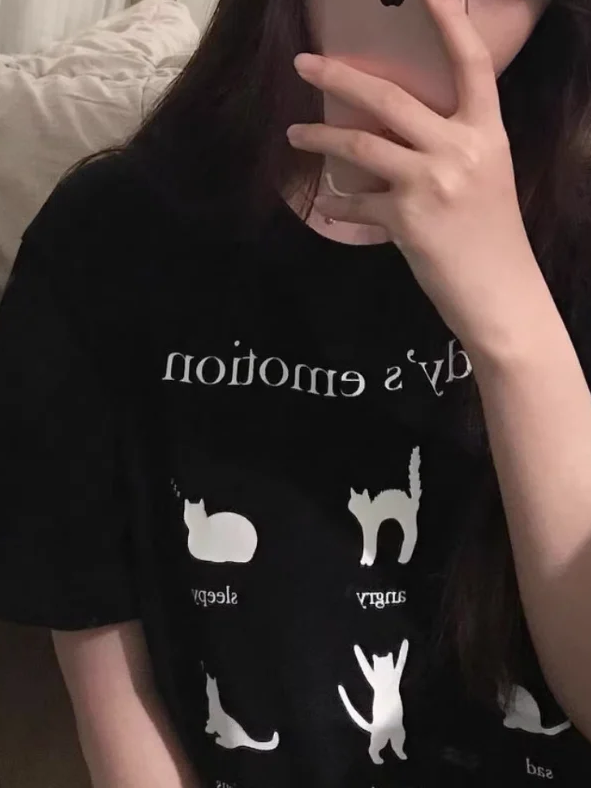 キャットプリントTシャツ DPB71777