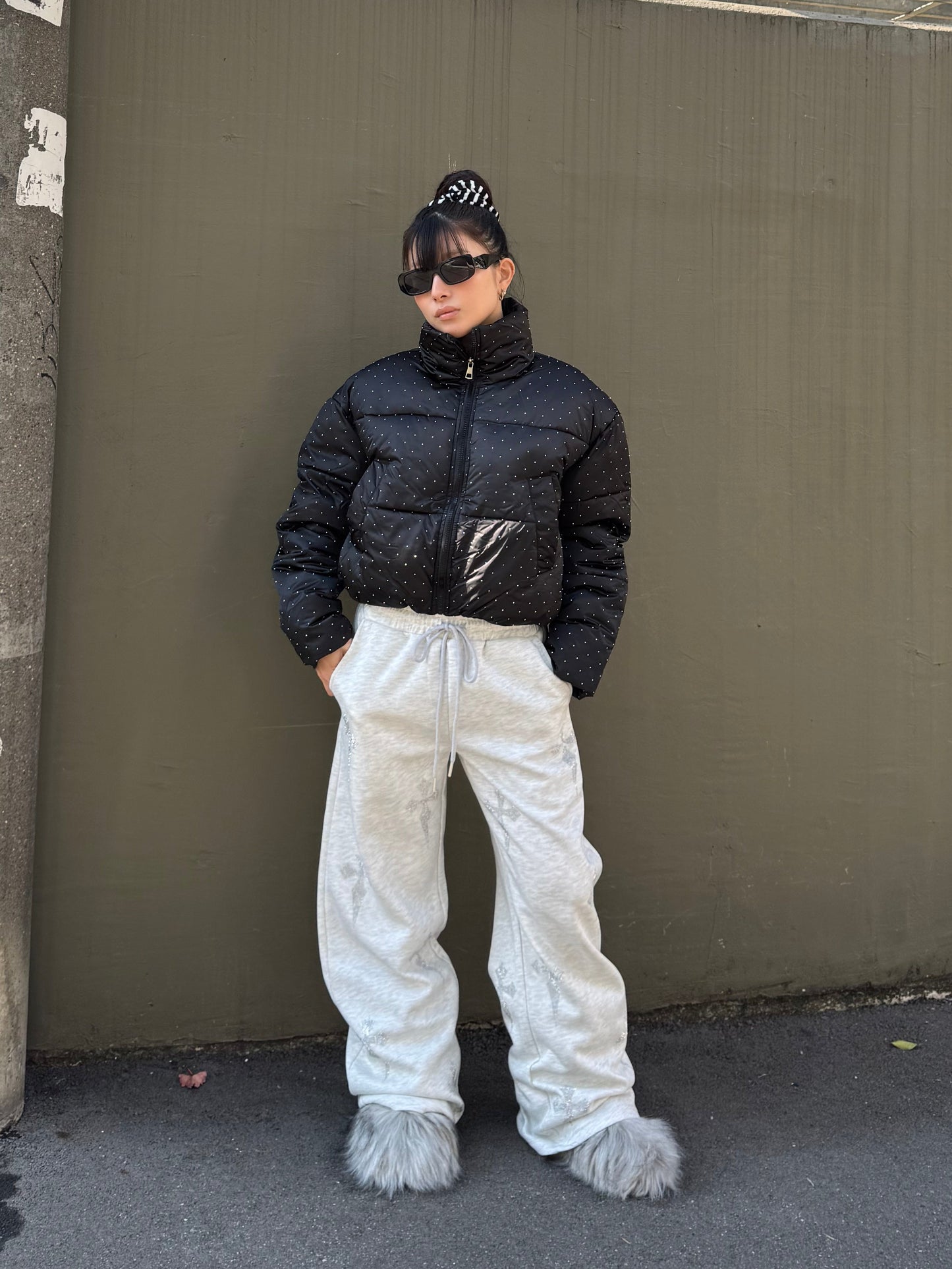 クロスラメスウェットパンツ DPB86167