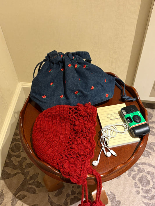 フラワーデニムミニバッグ DPA43732