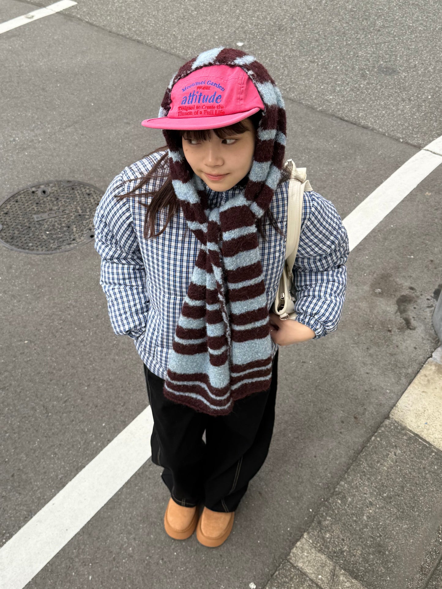 バイカラーボーダーマフラー DPB91062