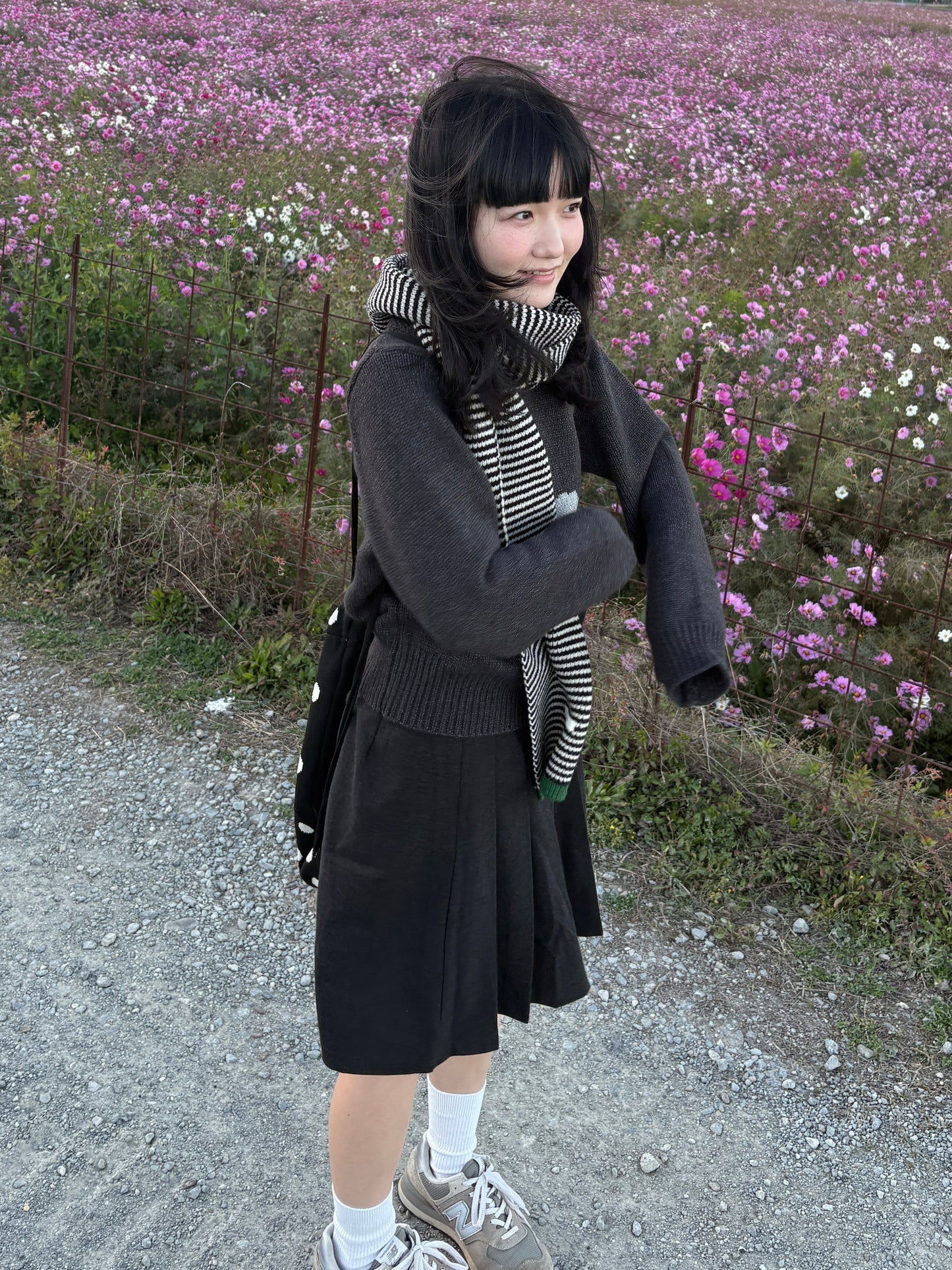 ボーダーニットマフラー DPA43730