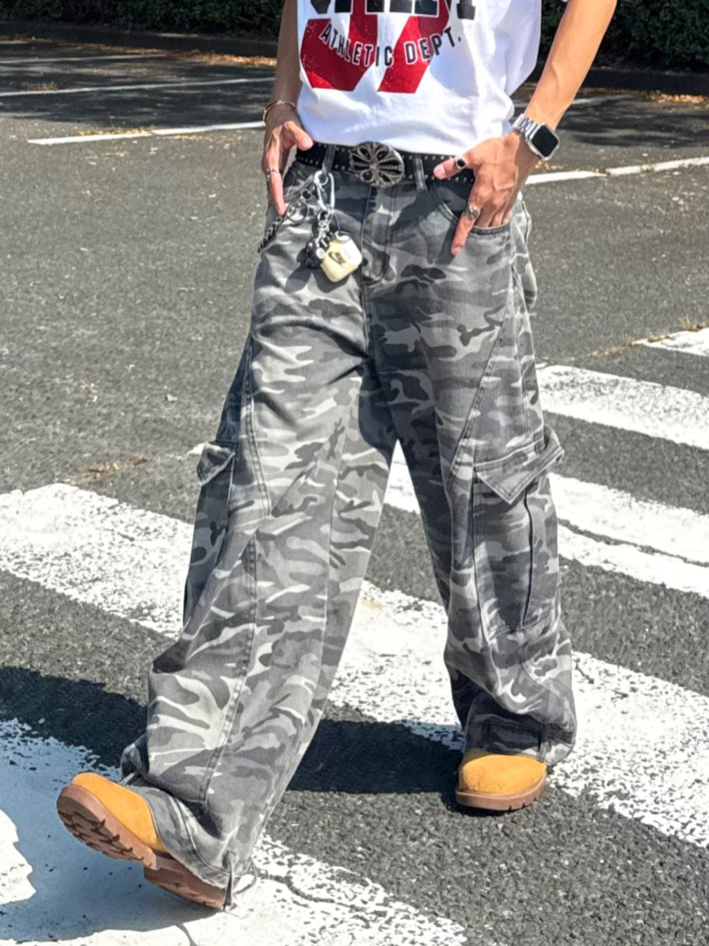 Kenshin_カモフラオーバーデニムパンツ DPB73348