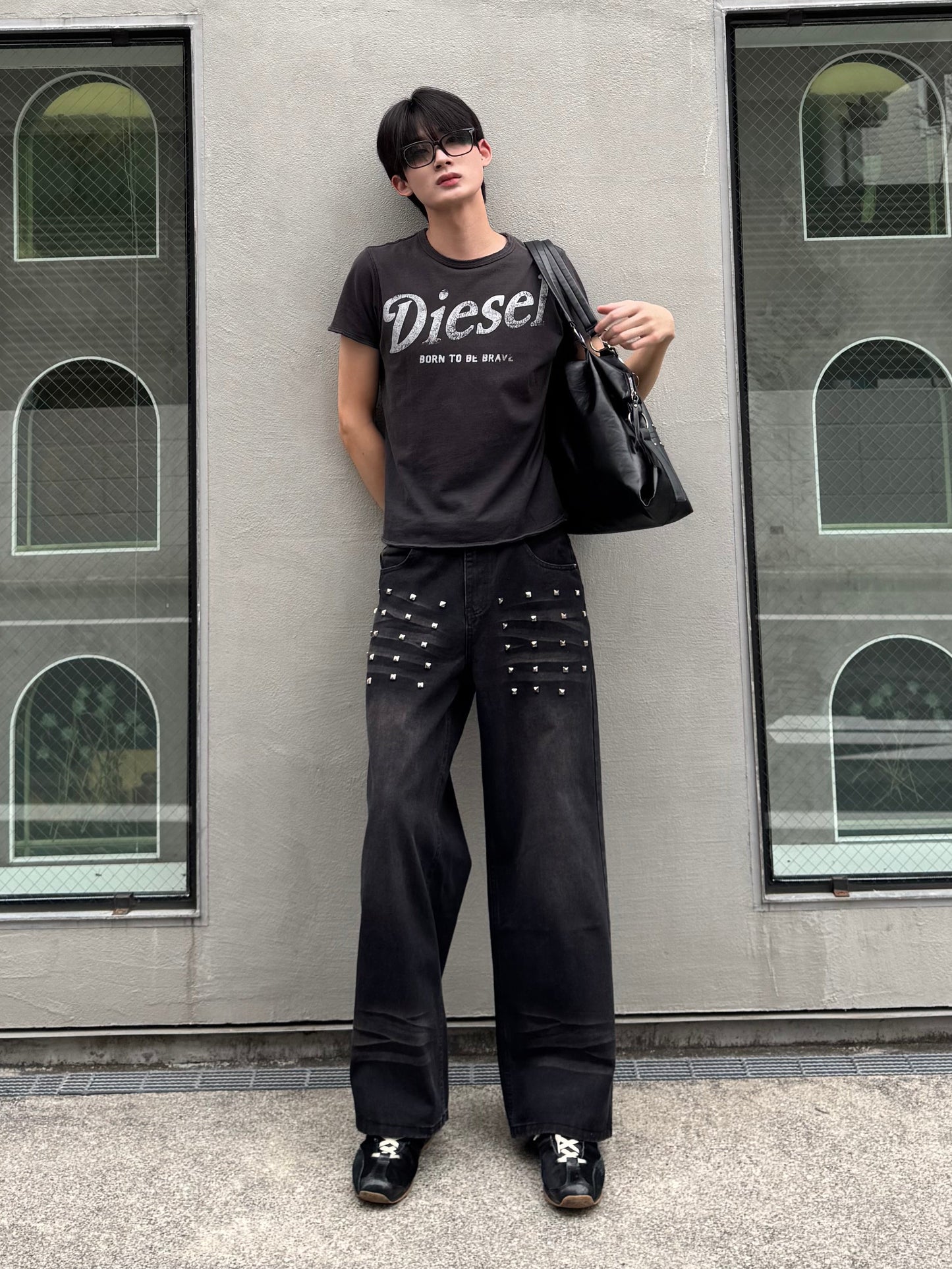 フロントスタッズデニムパンツ DPC05001