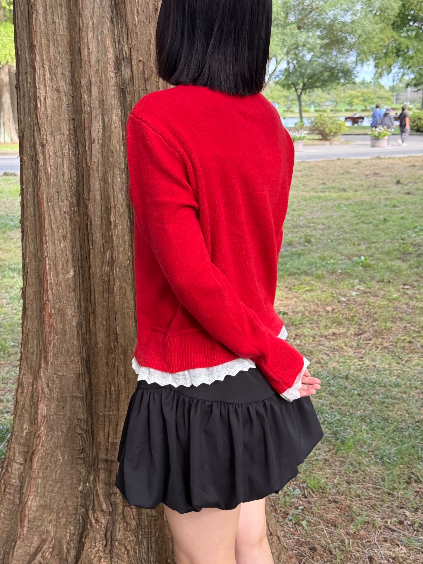 フリル付きカーディガン DPB93019