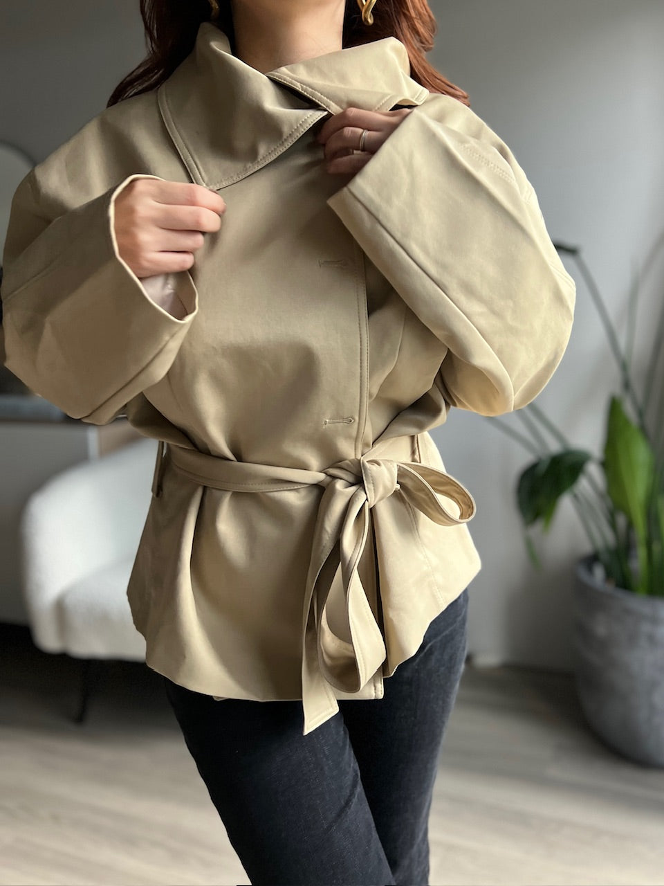 ベルト付きテーラードジャケット DPB56343