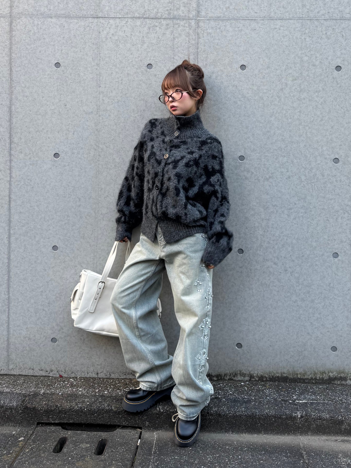 レオパードハイネックカーディガン DPB86181