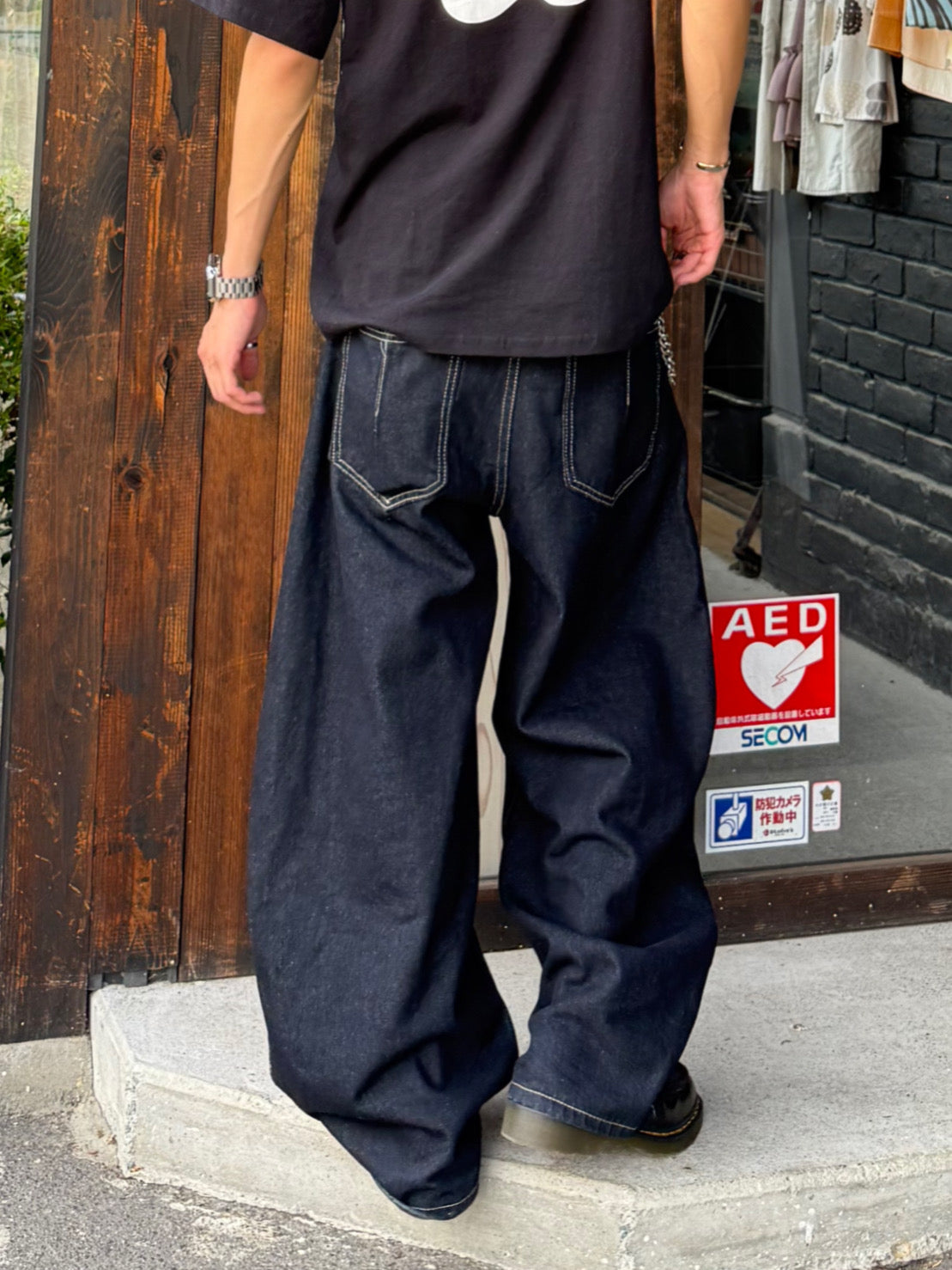 Kenshin_ボタンデザインワイドデニムパンツ DPB73405
