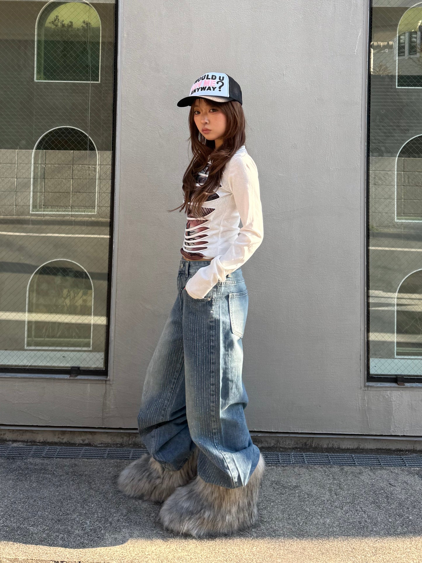 グリッターストーンデニムパンツ DPB86207