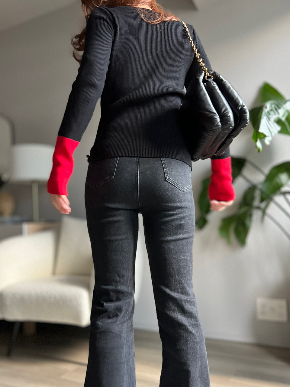 バイカラーニットトップス DPB56366