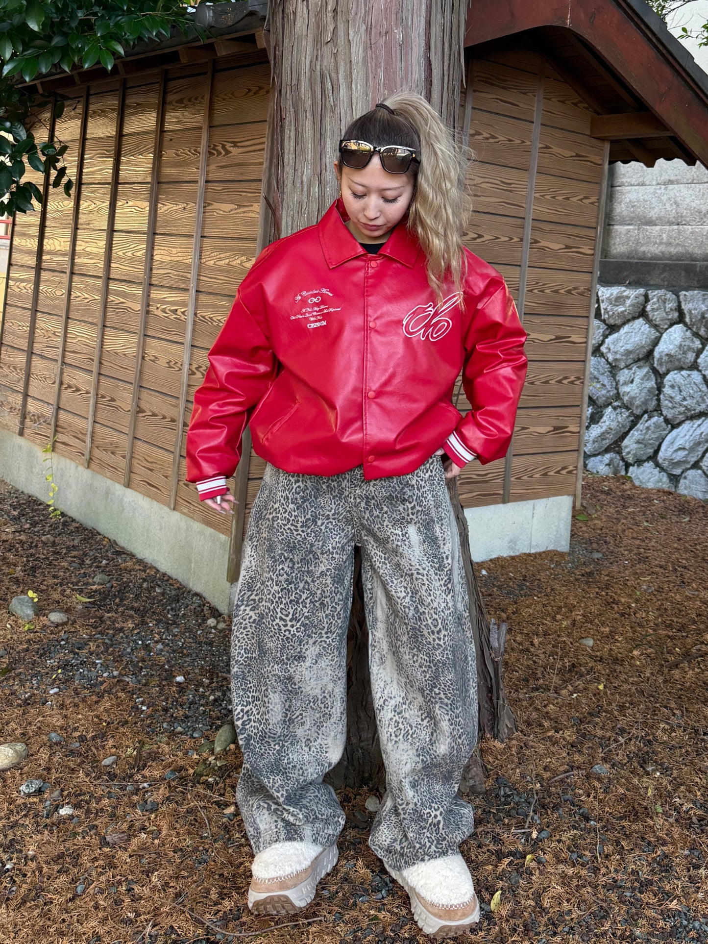 ダメージレオパードデニムパンツ DPB73528