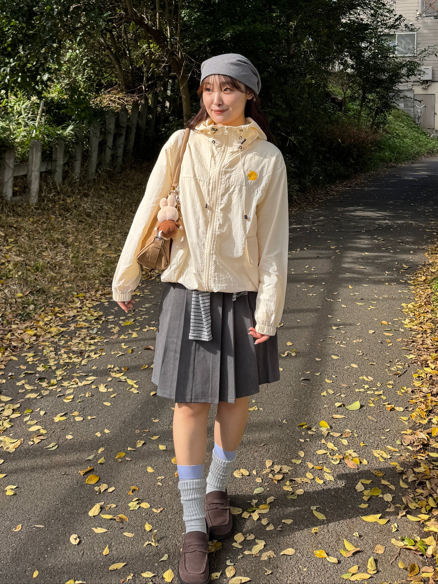 フードドロストワンポイントナイロンジャケット DPB78219