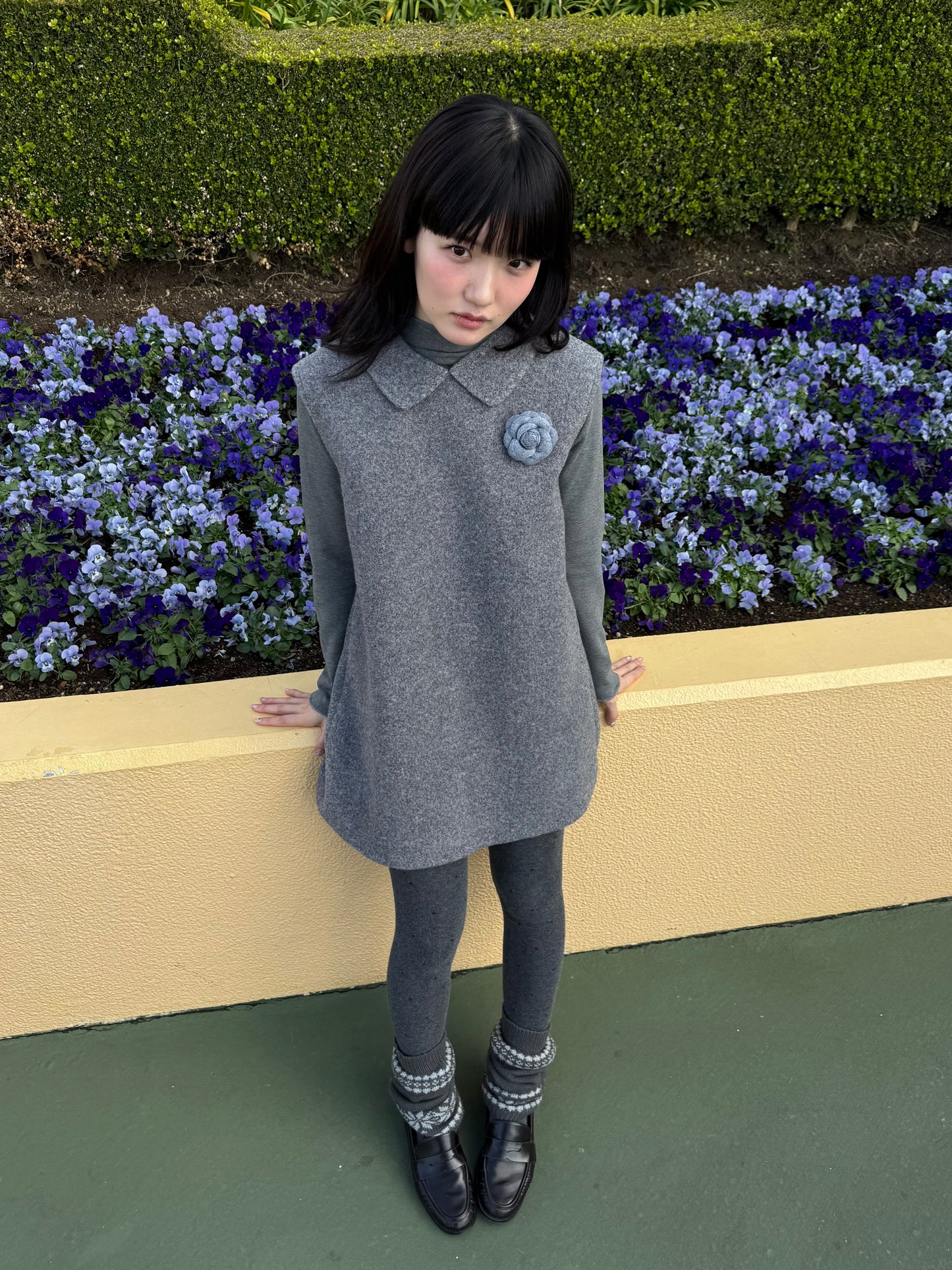 フラワーポイントワンピースセット DPA43726