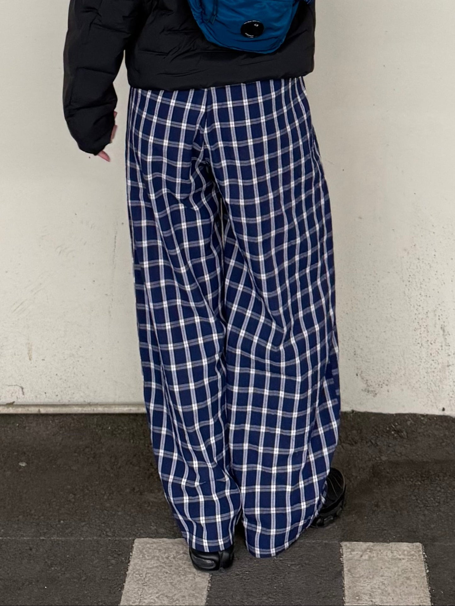 フロントボタンチェックパンツ DPB93090