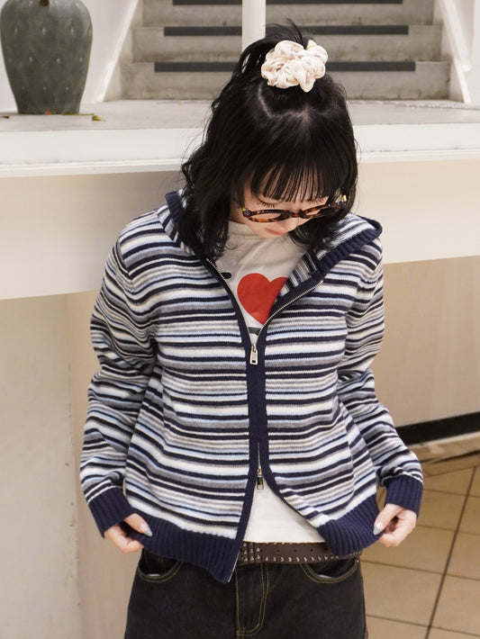 【即納】ボーダーダブルジップパーカー DPB85403S