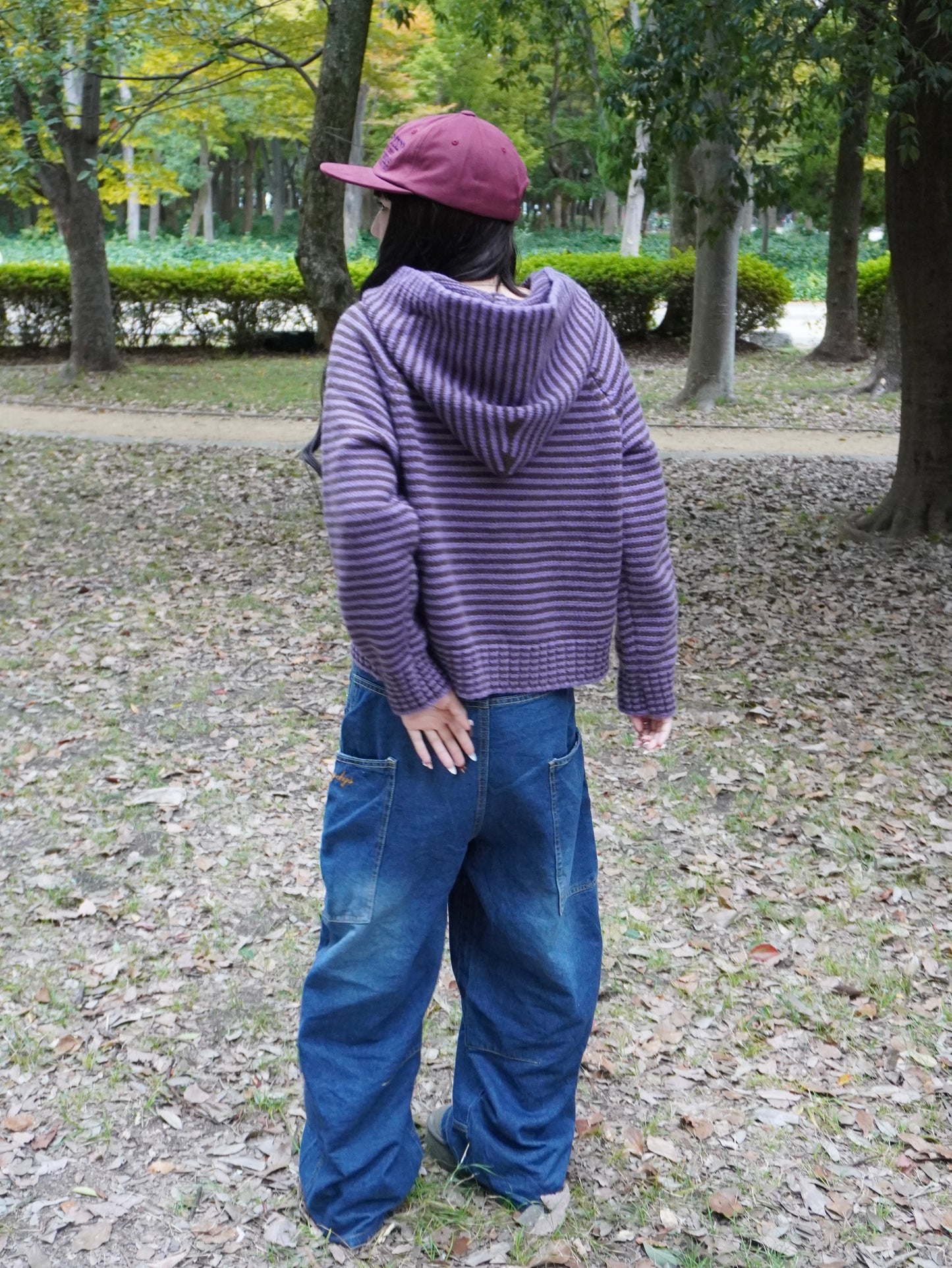 ボーダーニットダブルジップパーカー DPB85367