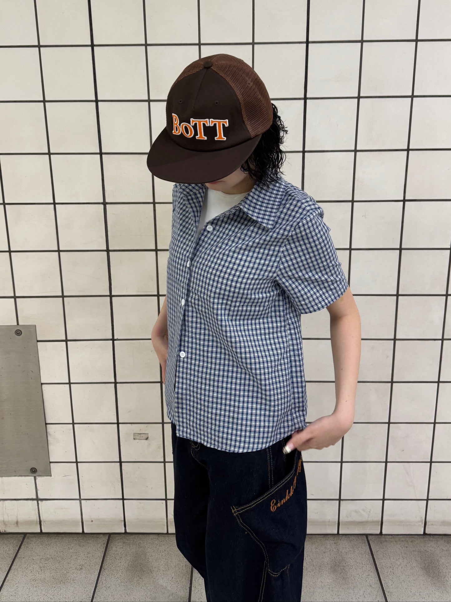 ネイビーチェックシャツ DPB85213