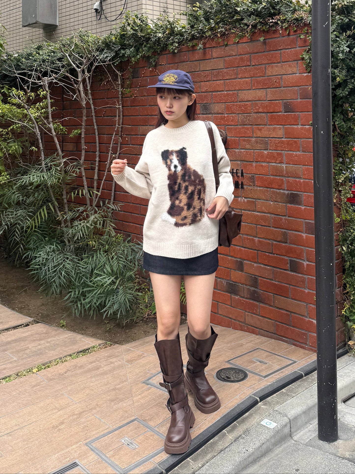 ベルト付きデニムライクミニスカート DPB91107