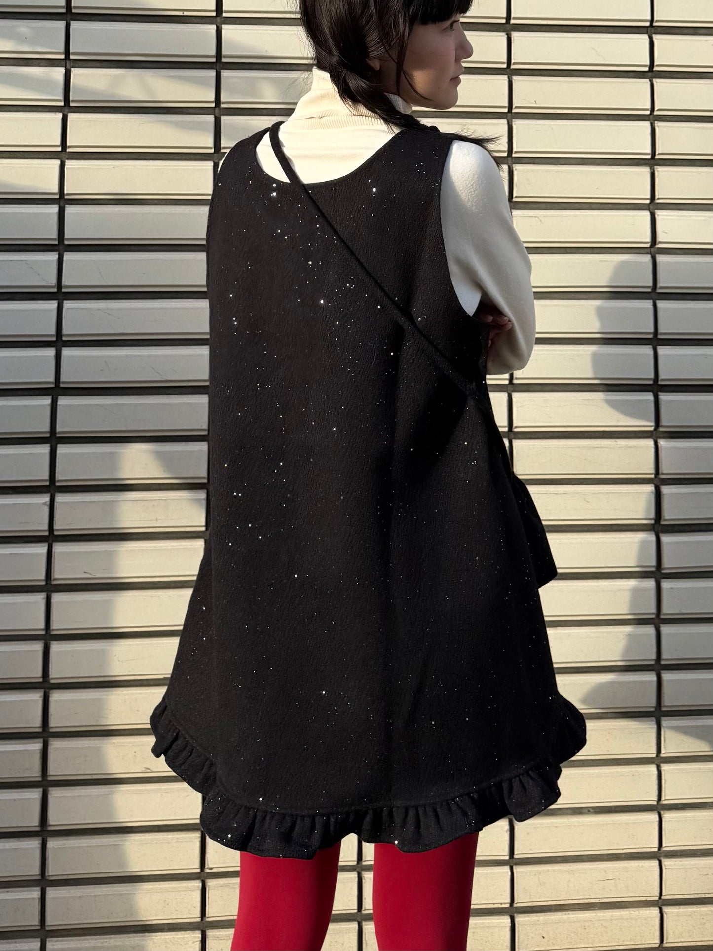 グリッターフリルワンピース&ミニバッグ DPA43724