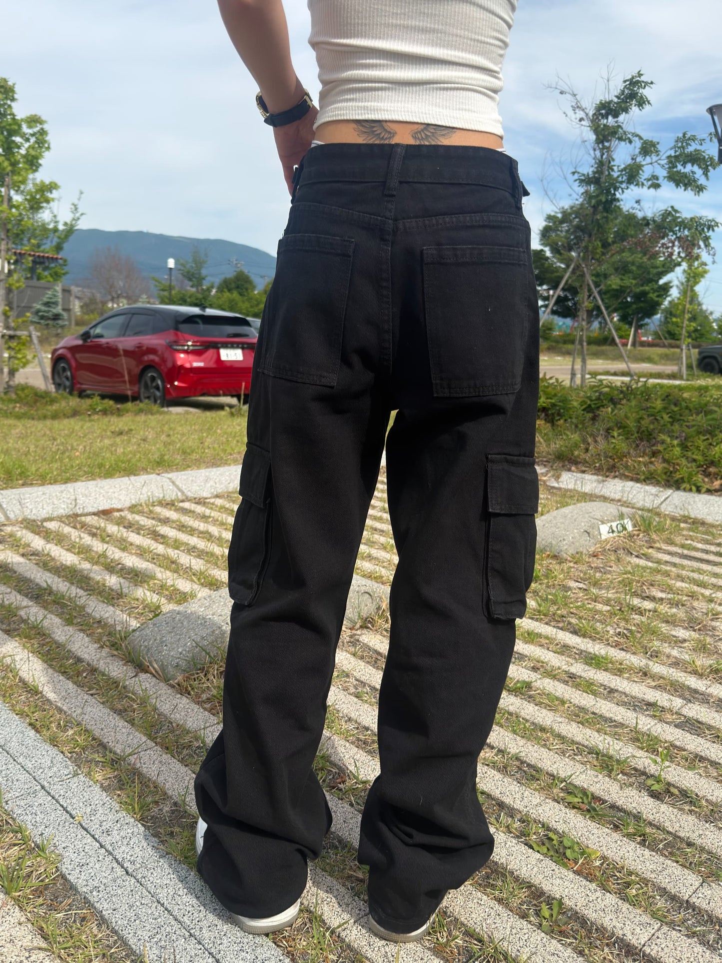 ブラックデニムパンツ DPB42493