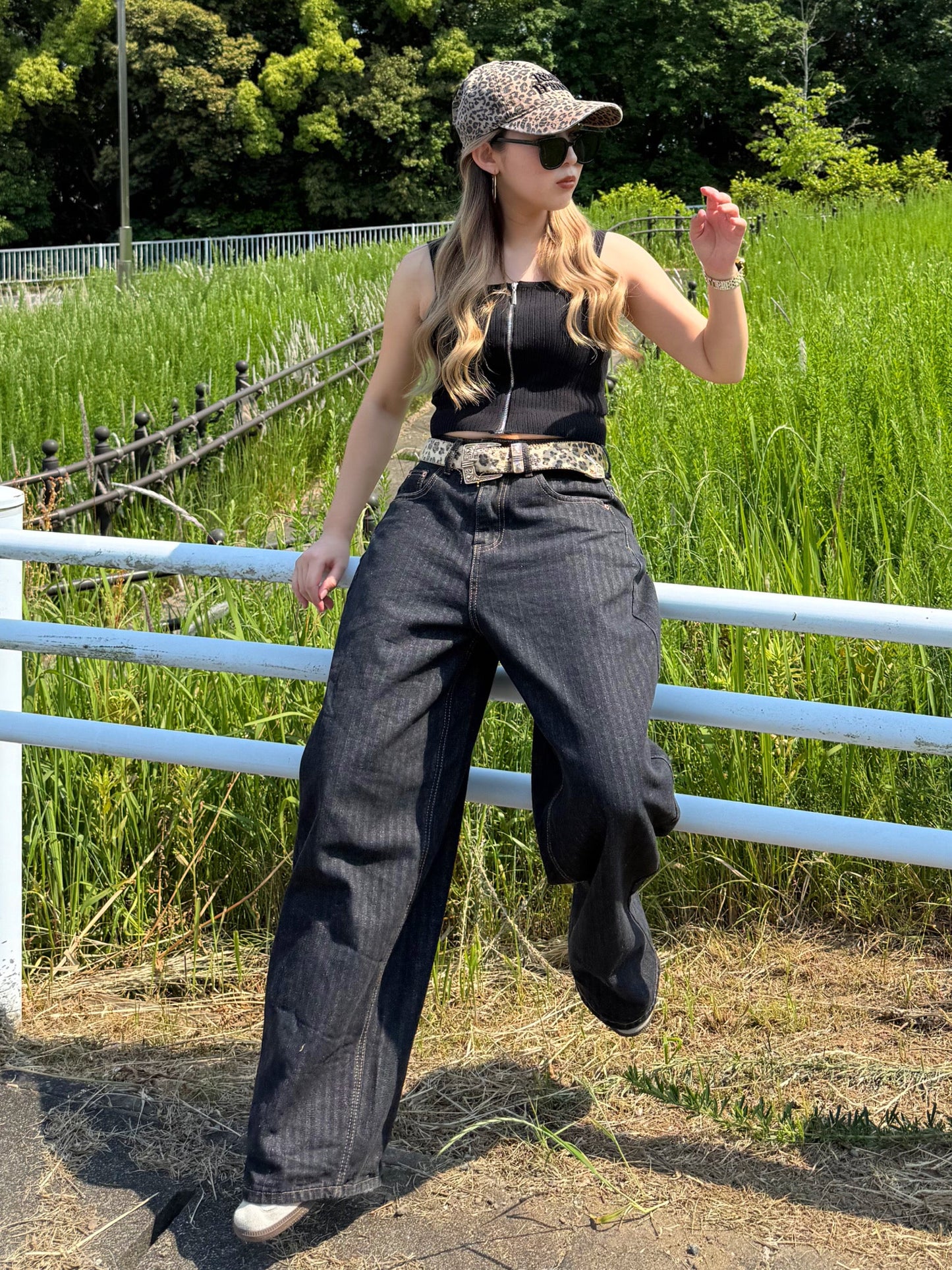 バックロゴストライプワイドパンツ DPB73629