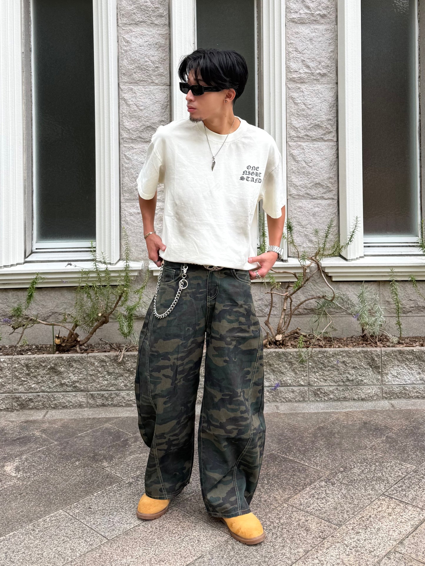 バックロゴペイントクロスTシャツ DPB90229