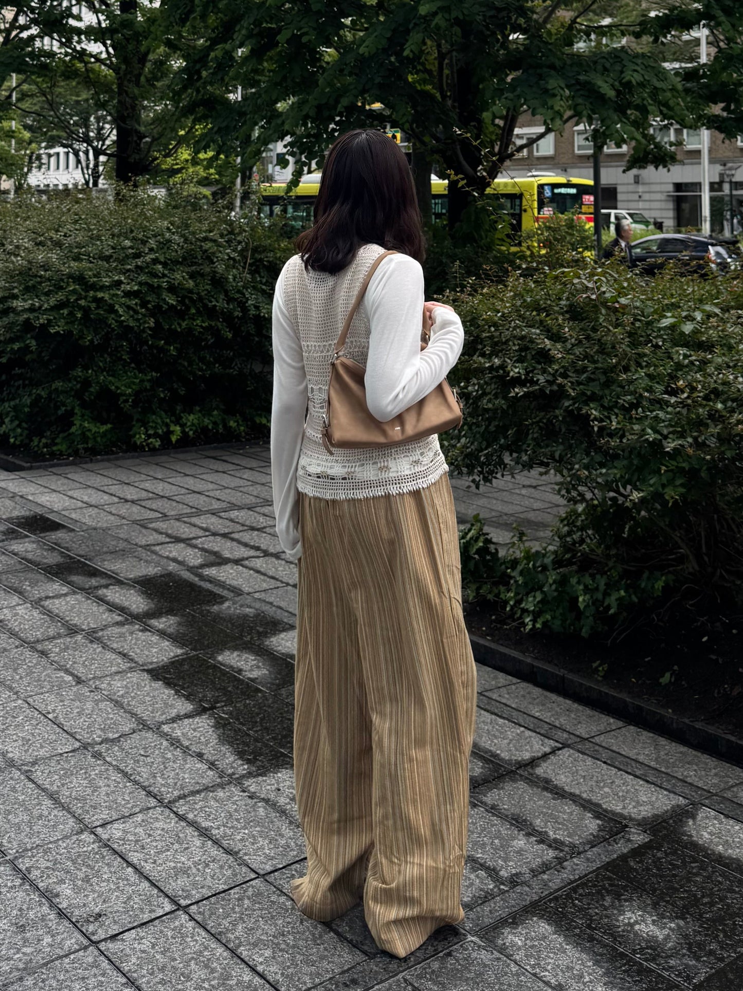 ソフトリネンストライプパンツ DPC03077