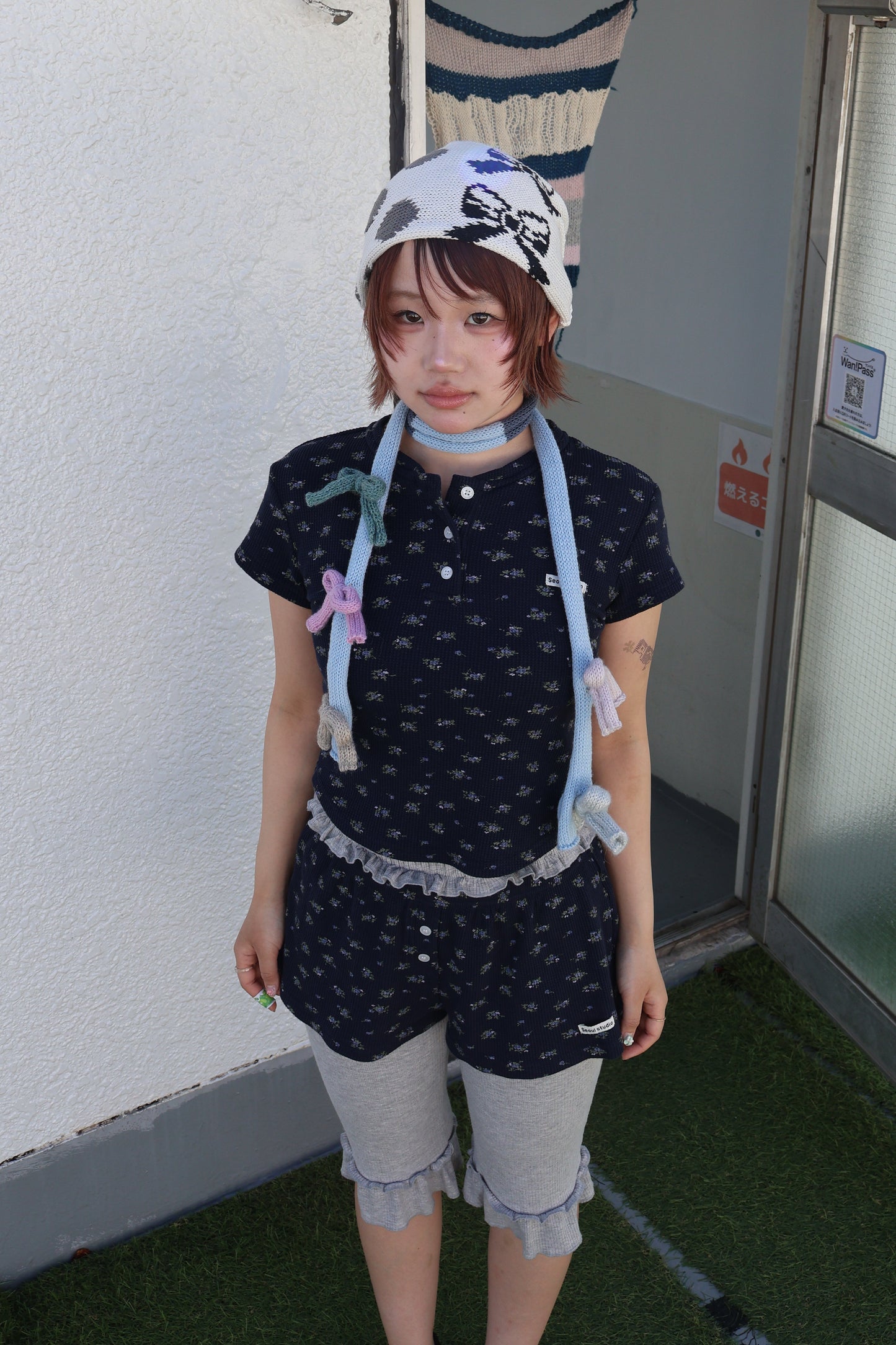 ミニフラワーサーマルセットアップパンツ DPC04052