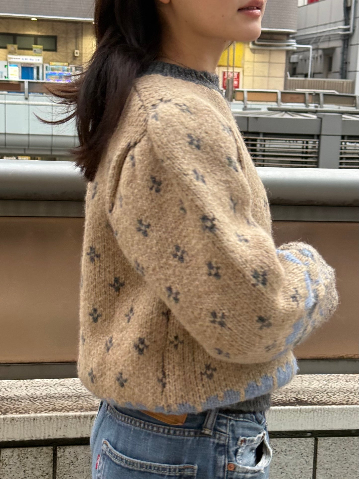 ラウンドネックスクリーンセーター DPA43710