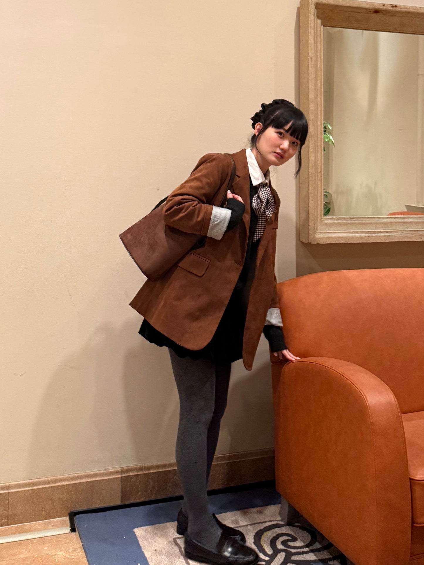 スエードライクテーラードジャケット DPA43723