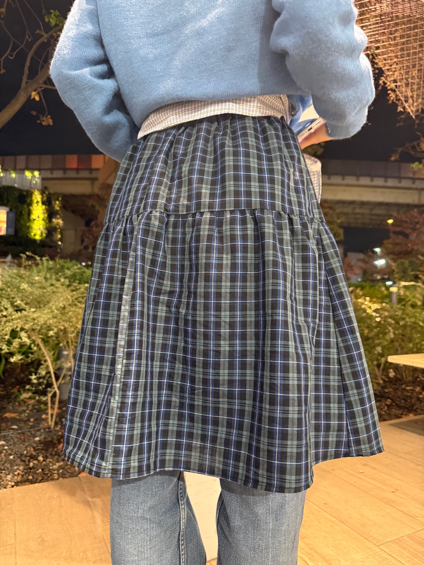 Aラインチェックスカート DPA43682