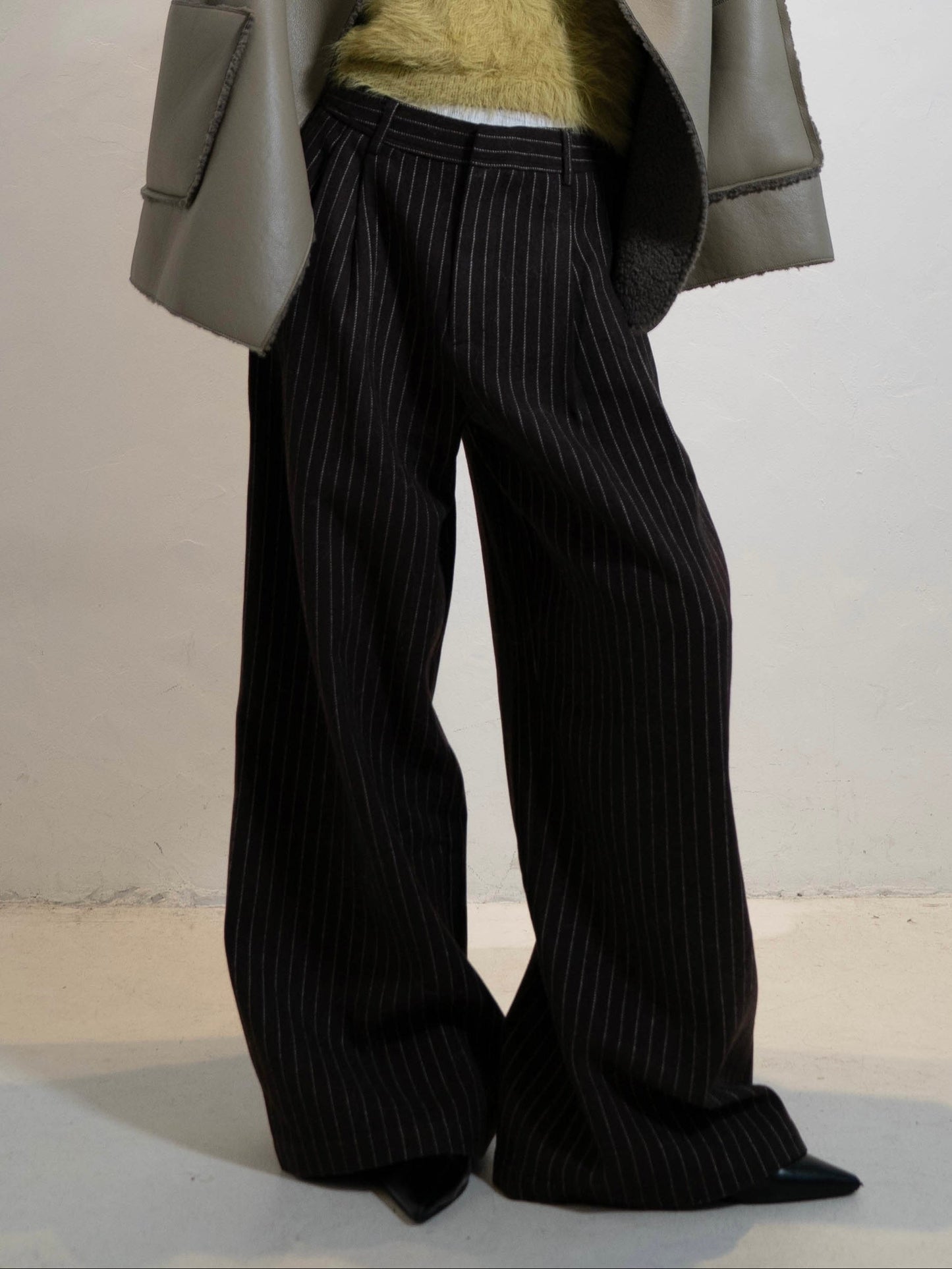 ウエストタックストライプパンツ DPC02007