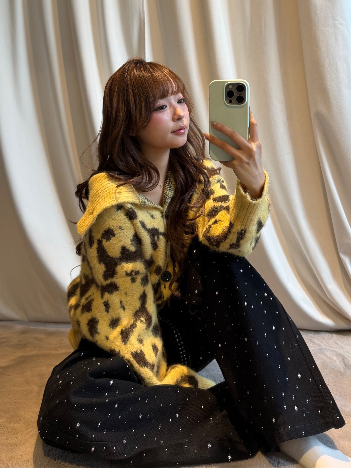 レオパードハイネックカーディガン DPB86181