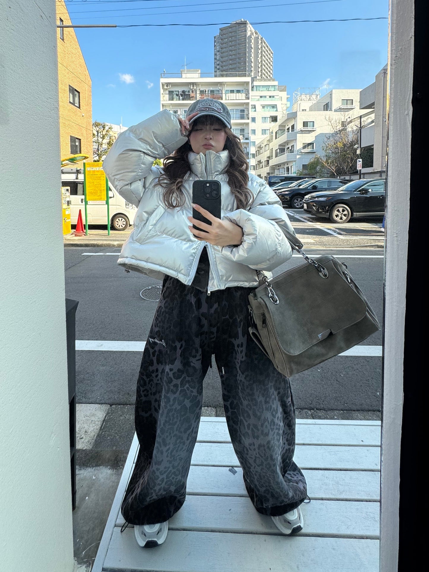 ウォッシュドレオパードスウェットパンツ DPB86171