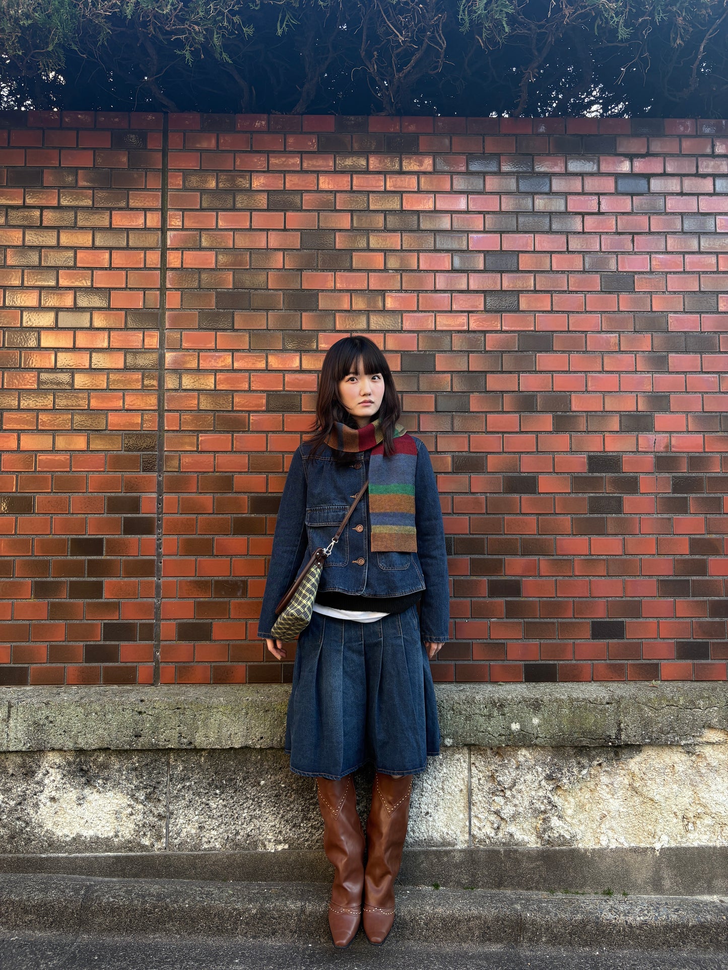 ウールストライプスカーフ DPA43780