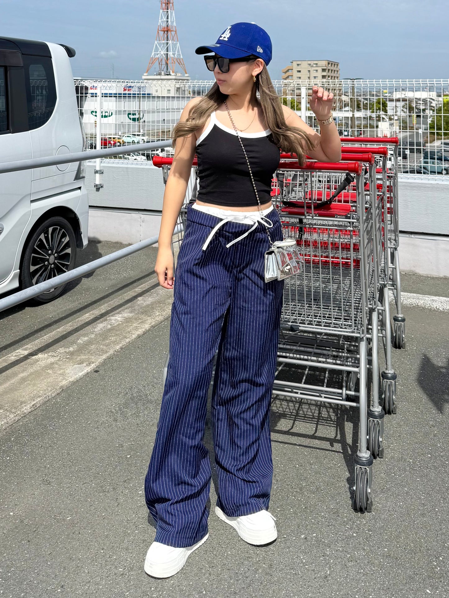 ホワイト厚底スニーカー DPB73624