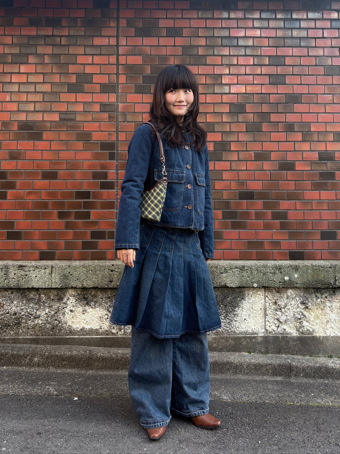 デニムプリーツスカート DPA43774