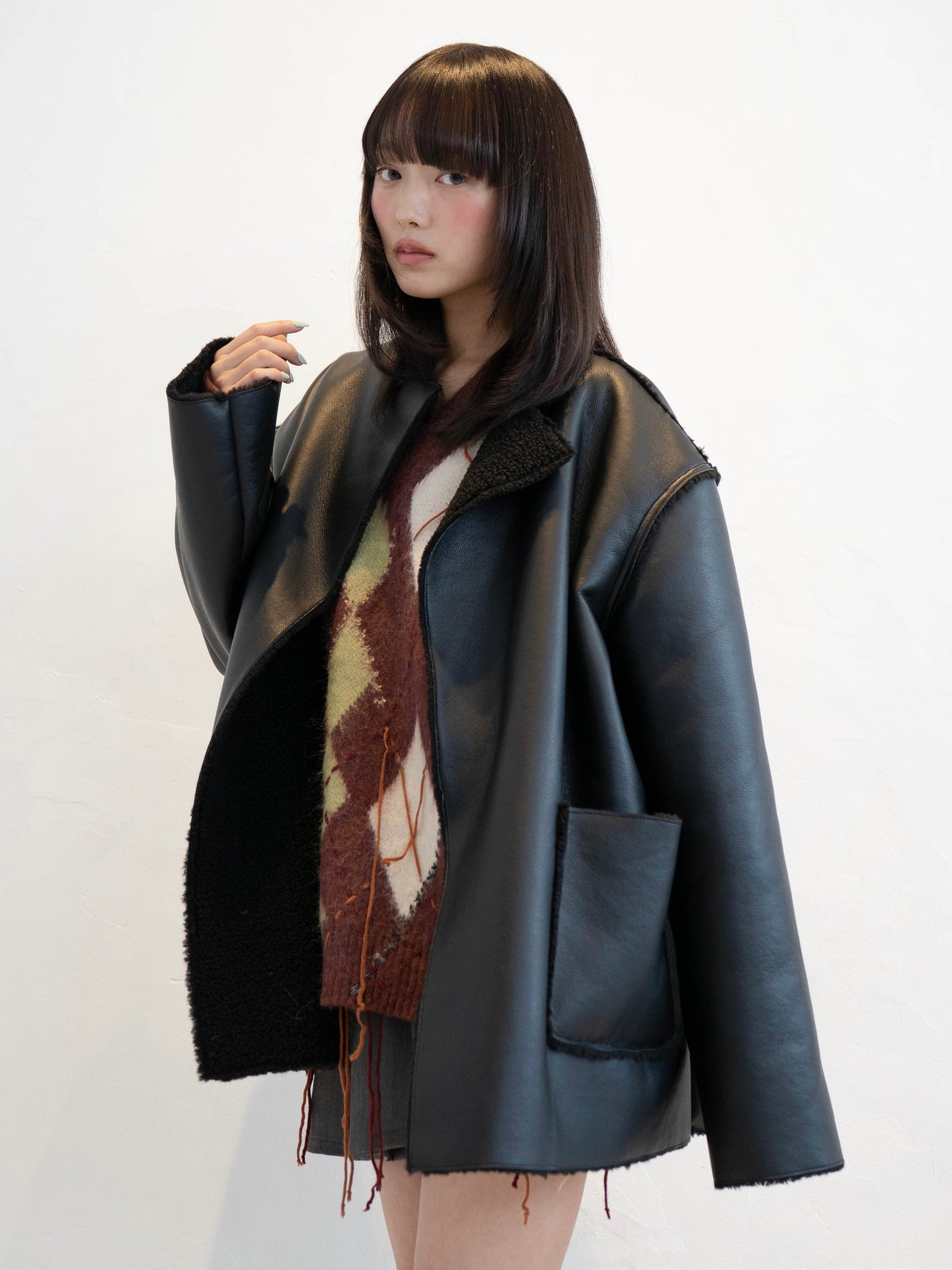 アーガイルチェックニット DPC02012