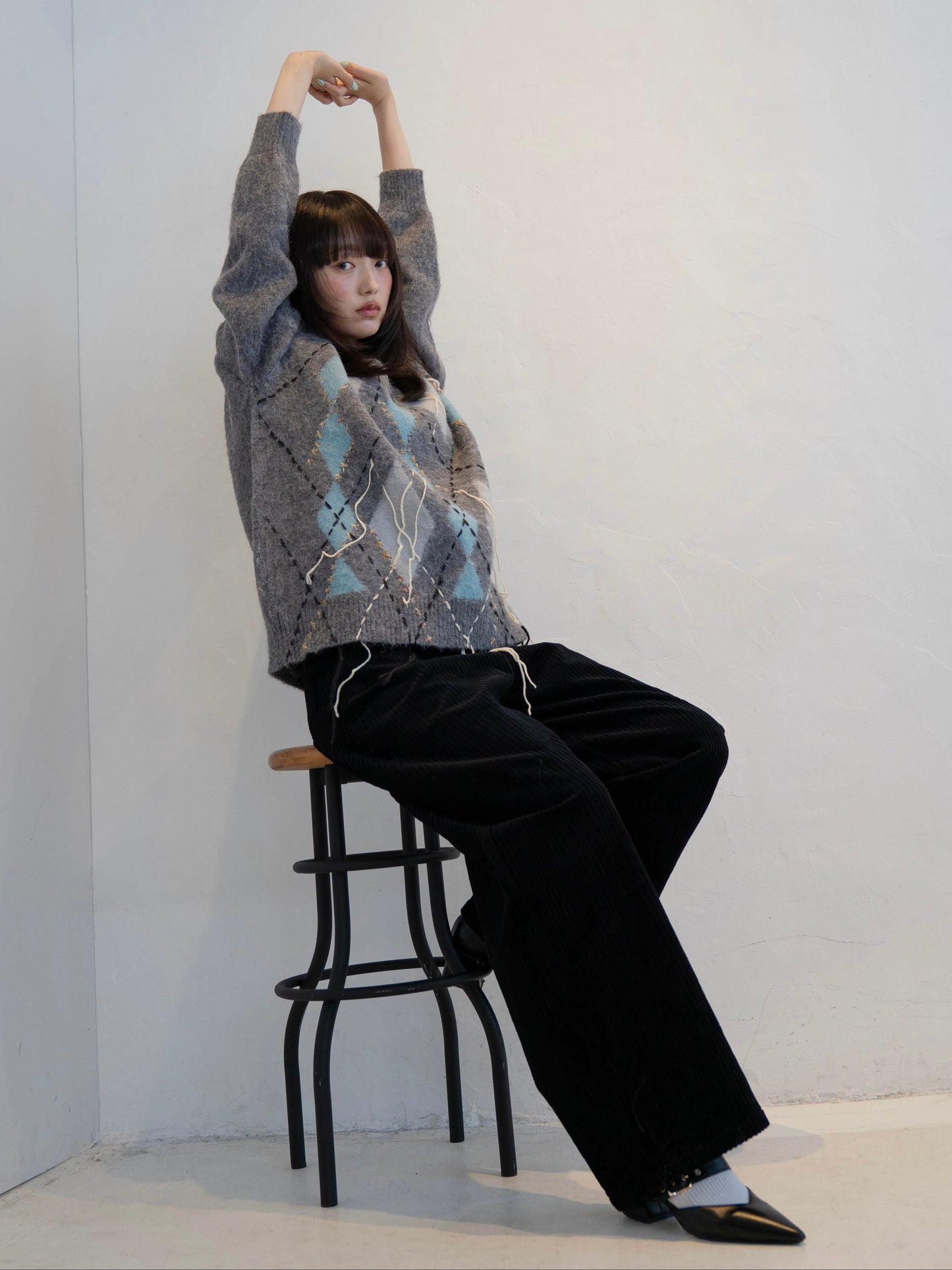 アーガイルチェックニット DPC02012