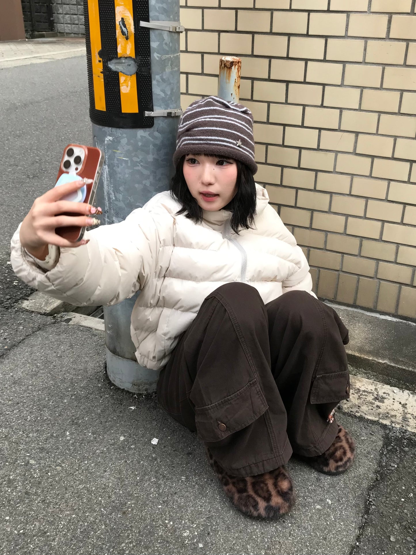 ロワーポケットブラウンカーブパンツ DPB85393