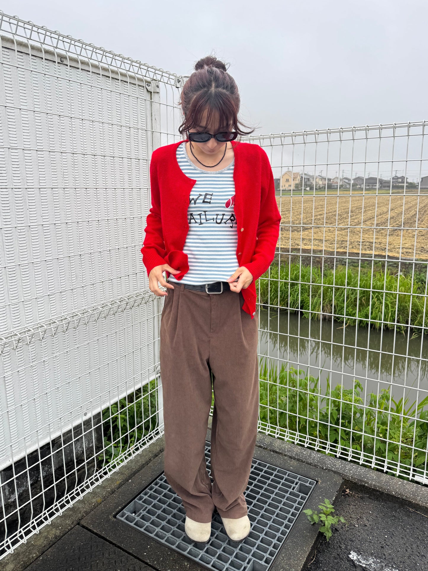 バイカラーボーダータンクトップ DPC07019