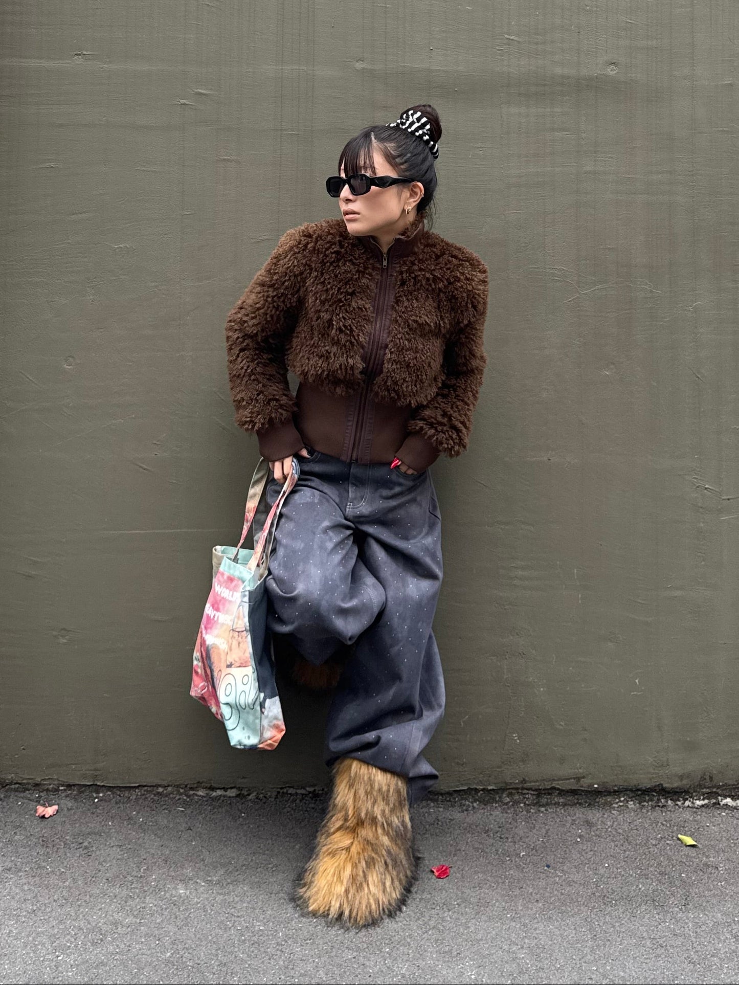 ワイドラメデニムパンツ DPB86173