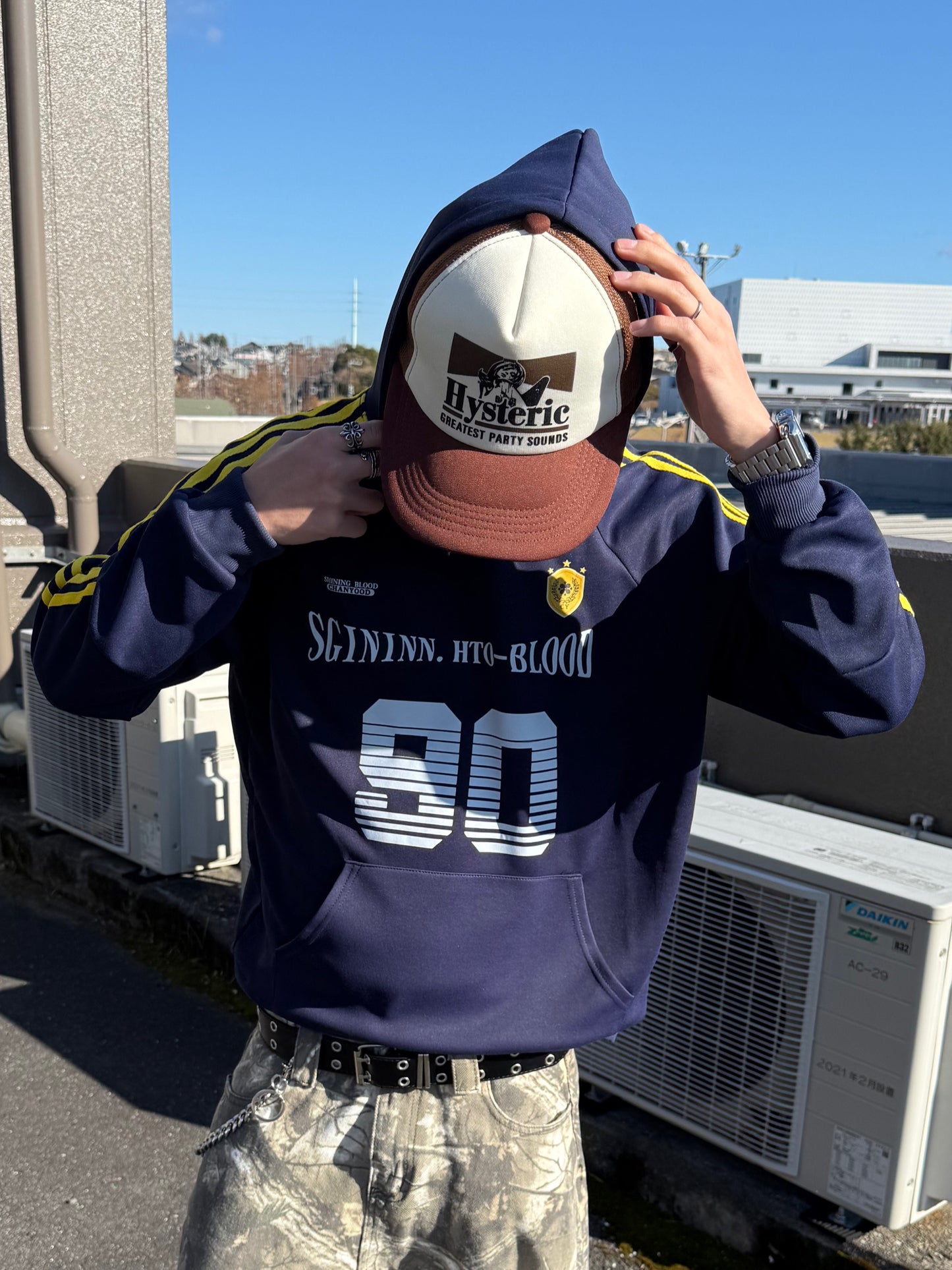 ラインロゴパーカー DPB90090