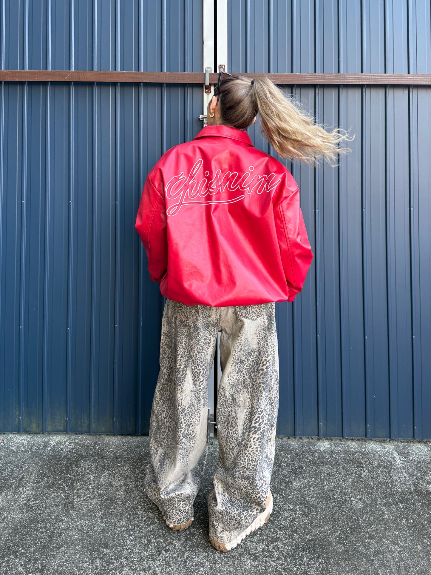 ダメージレオパードデニムパンツ DPB73528