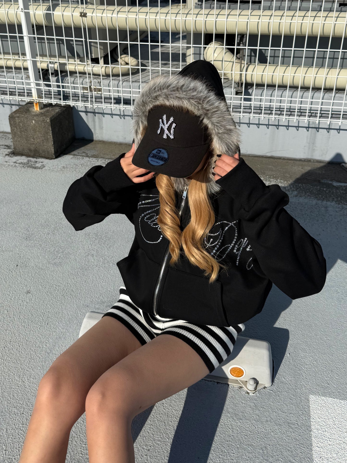 ボーダーニットショートパンツ DPB73537