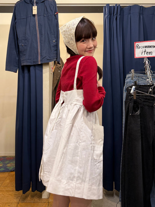 ホワイトカジュアルキャミワンピース DPA43522