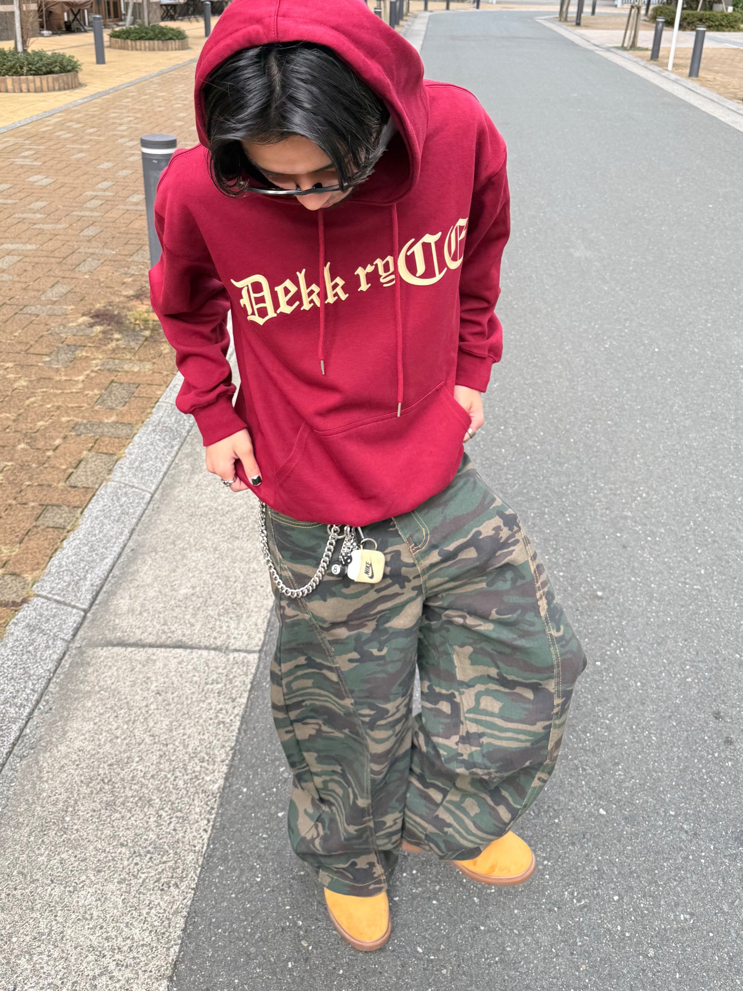 カモフラワイドデニムパンツ DPB90085