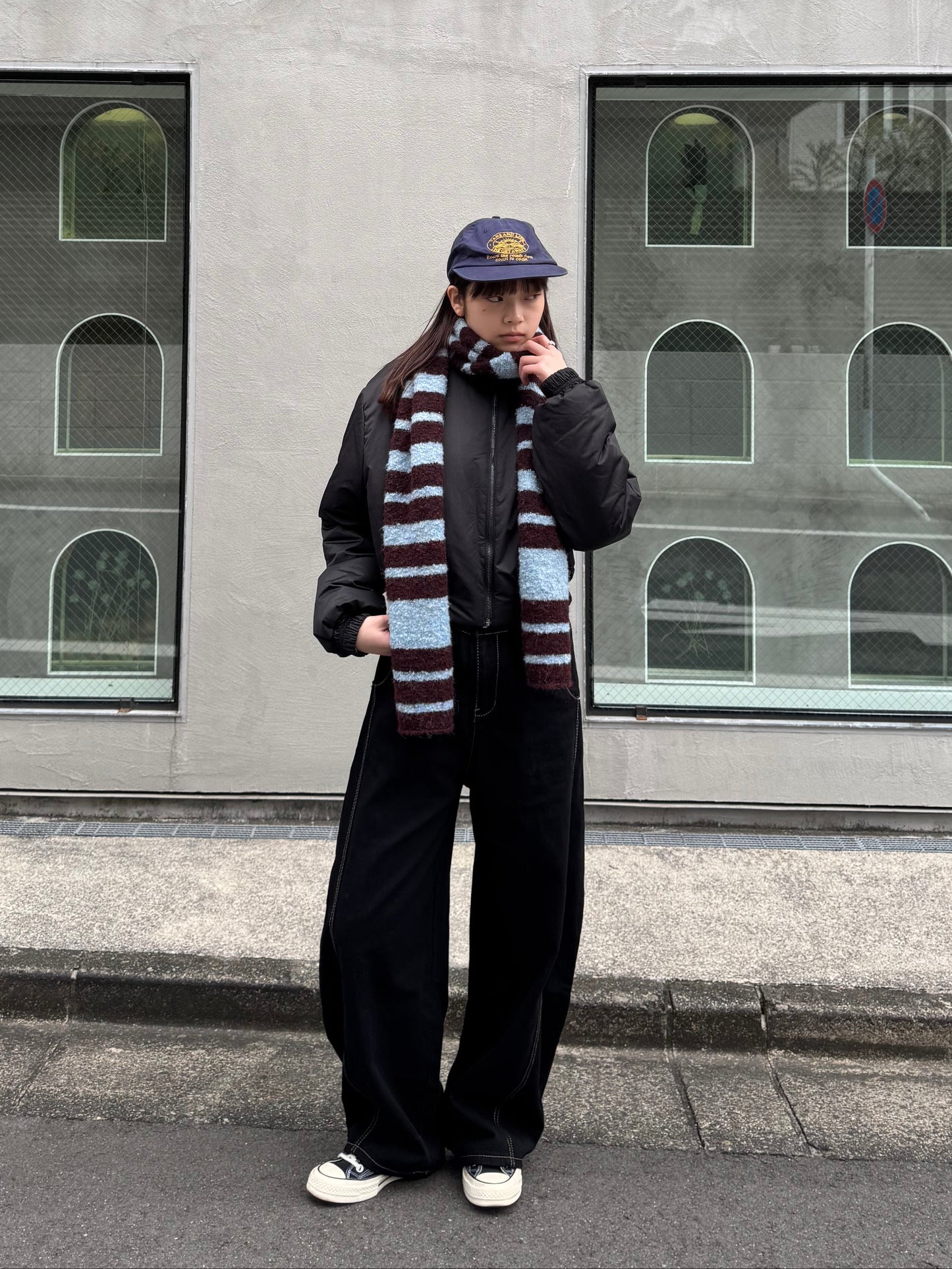 バイカラーボーダーマフラー DPB91062