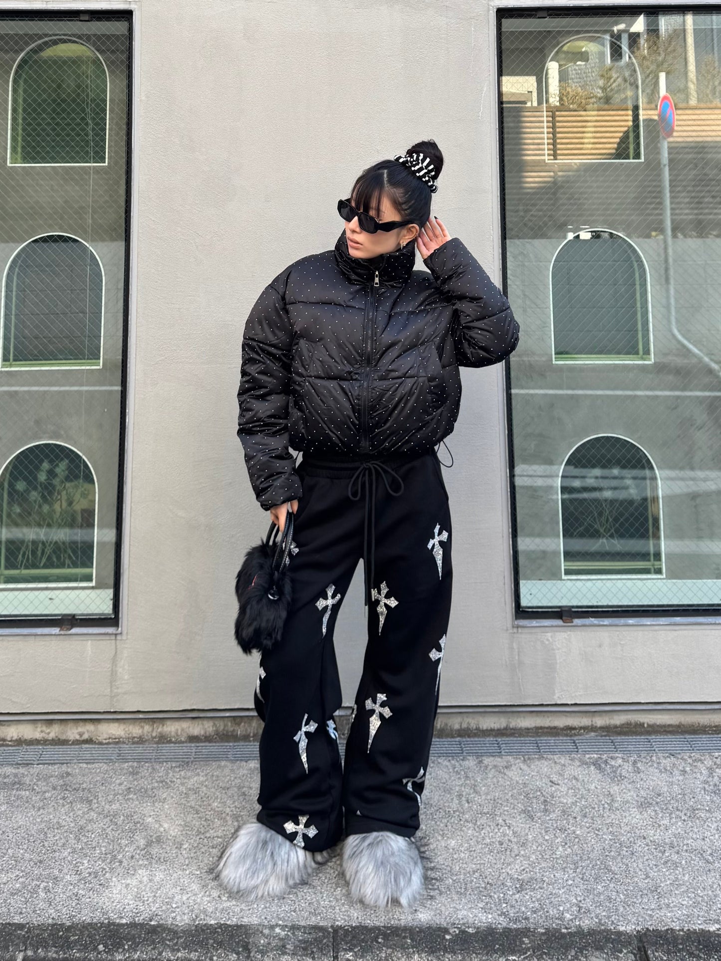 クロスラメスウェットパンツ DPB86167