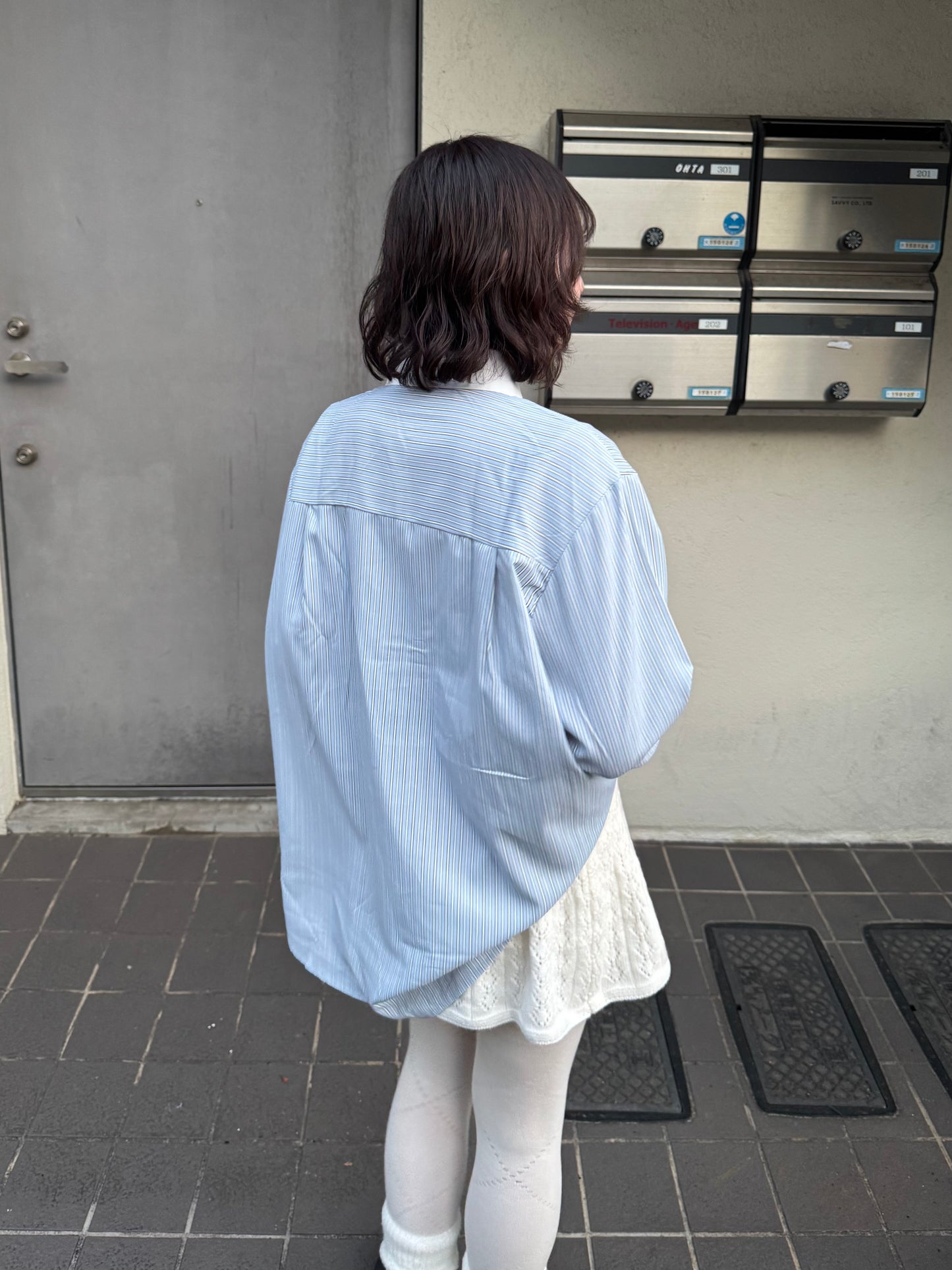 ローズストライプボウタイシャツ DPC03031