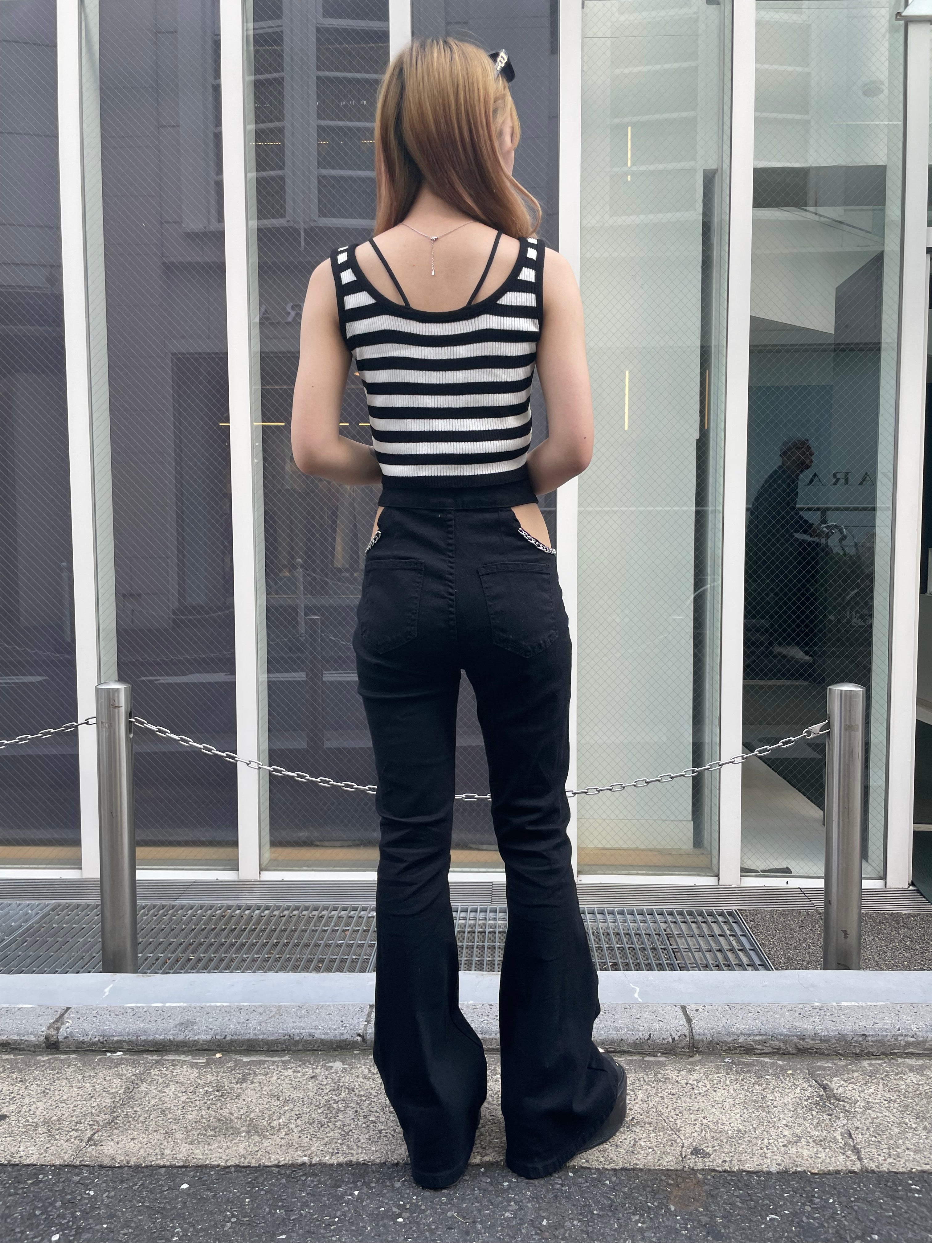 ロージールーチェ　デニム カットアウト ROSY CUTTING DENIM - BLACK – Rosy luce